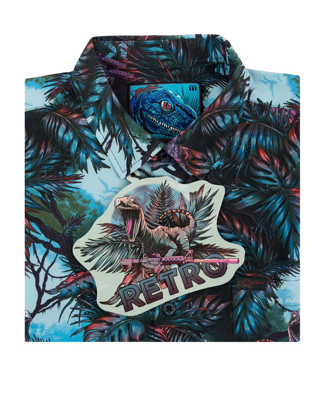 Prehistoric V2 (Light Blue) Button Down - Image 6
