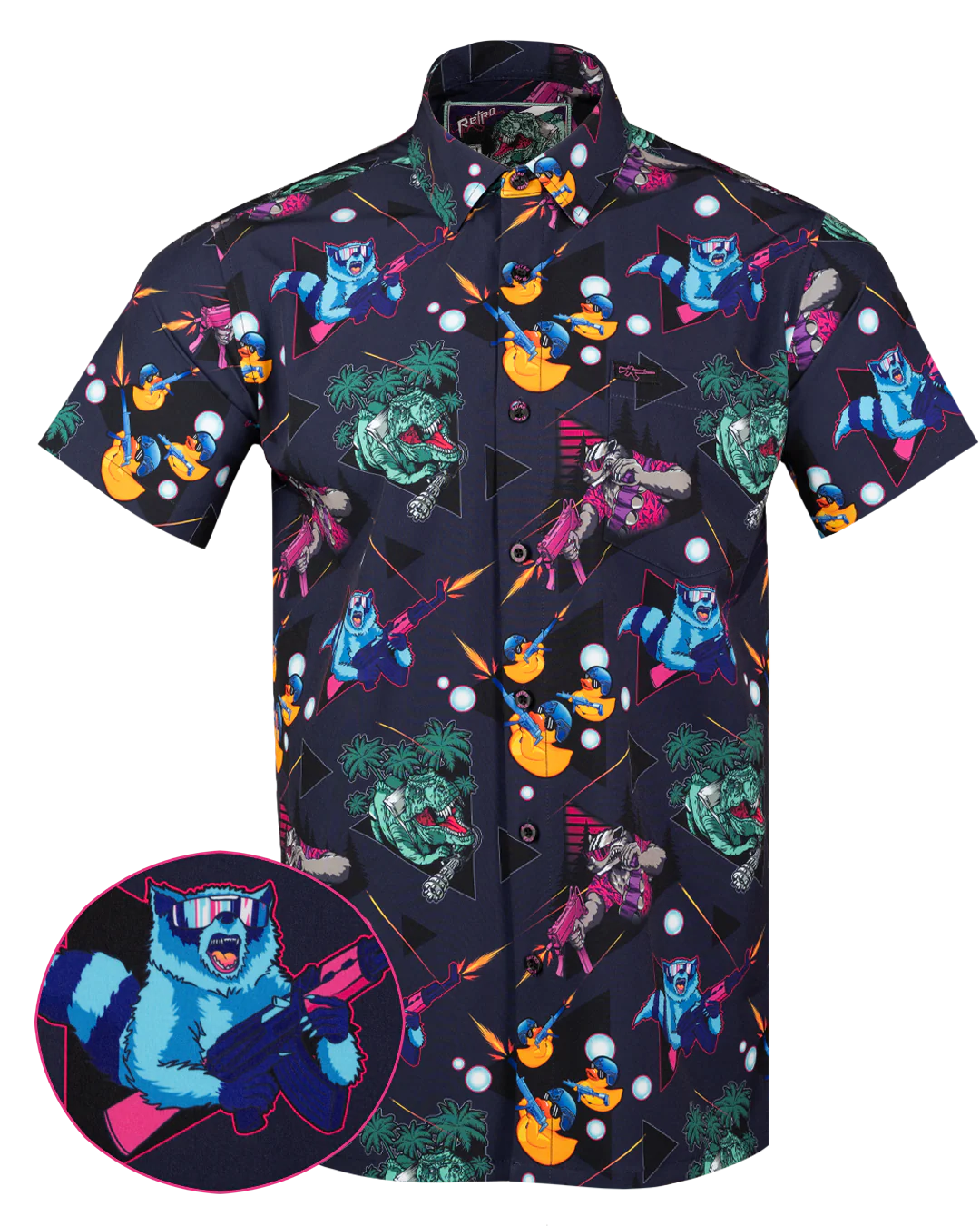 Retro Brawler Button Down