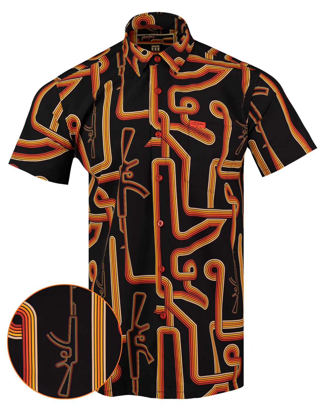 Retro Circuit Button Down