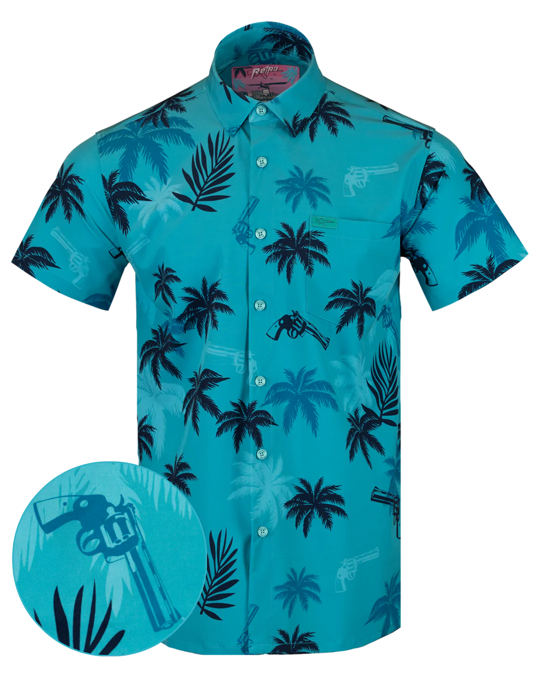 Retro City (Blue) Button Down