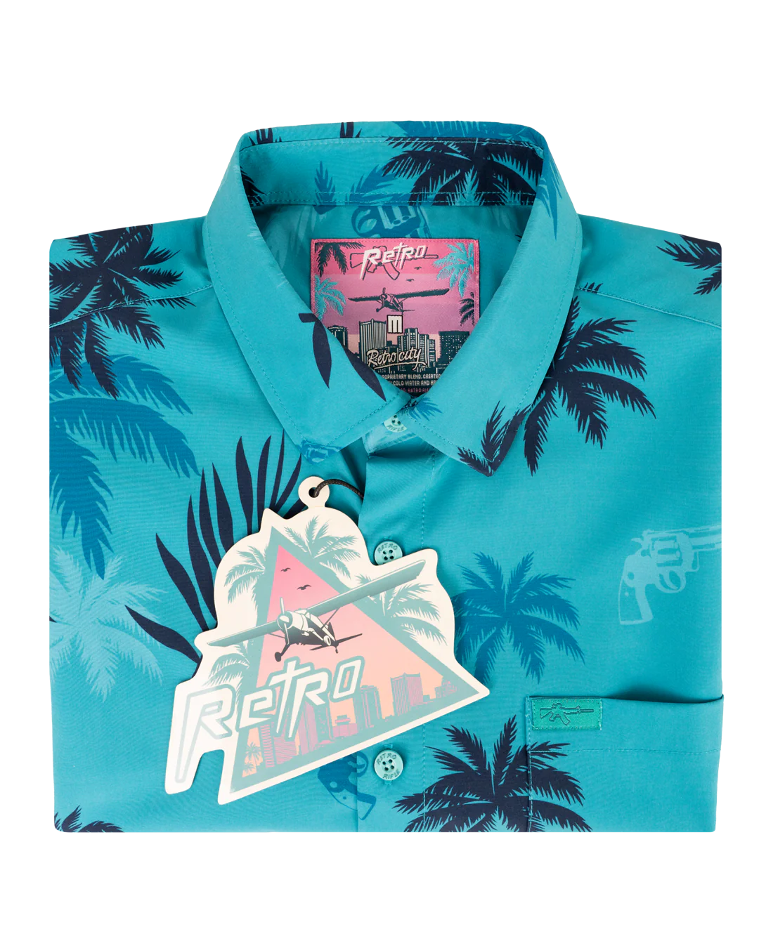 Retro City (Blue) Button Down - Image 5