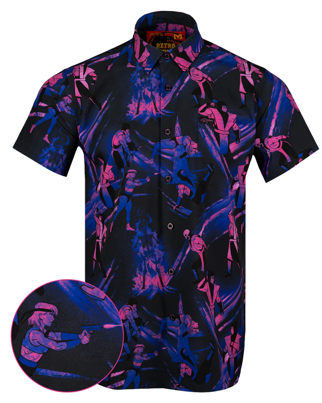 Retro Kombat Button Down
