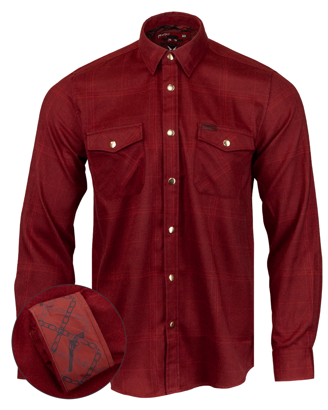 Retro Unchained Flannel (Gold Snaps)