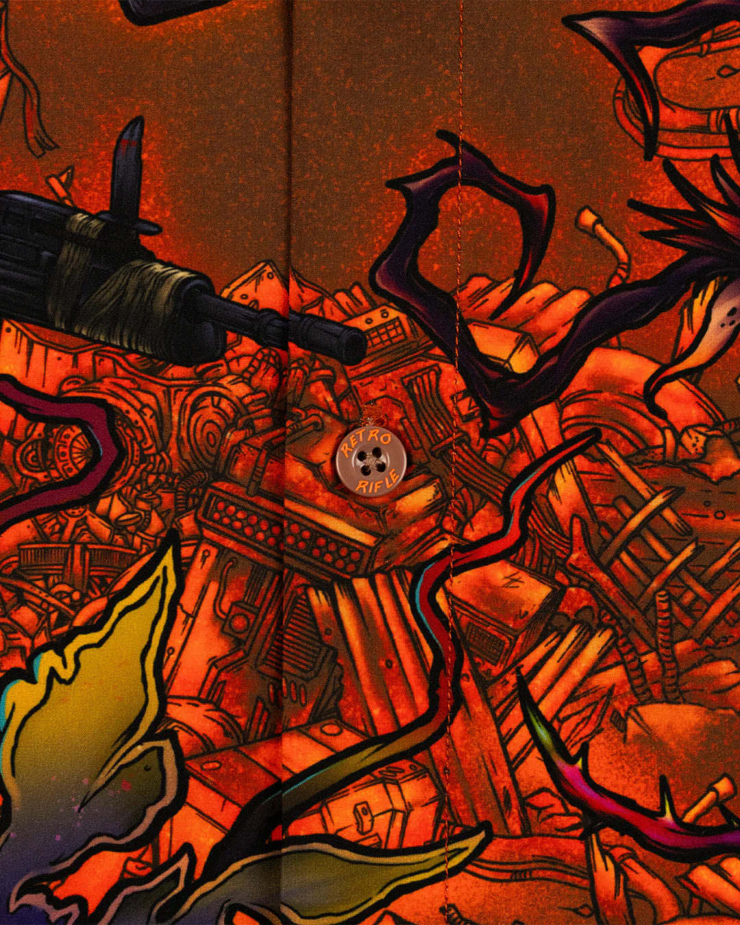 Retrolands (Orange) Button Down - Image 4
