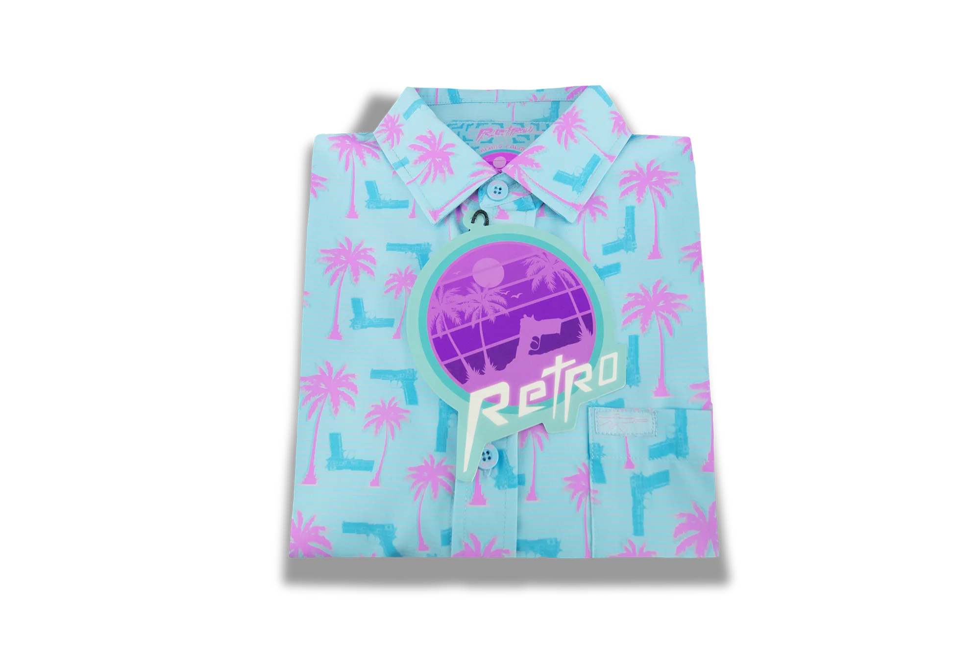 Rising Palm (Blue/Pink) Button Down - Image 5