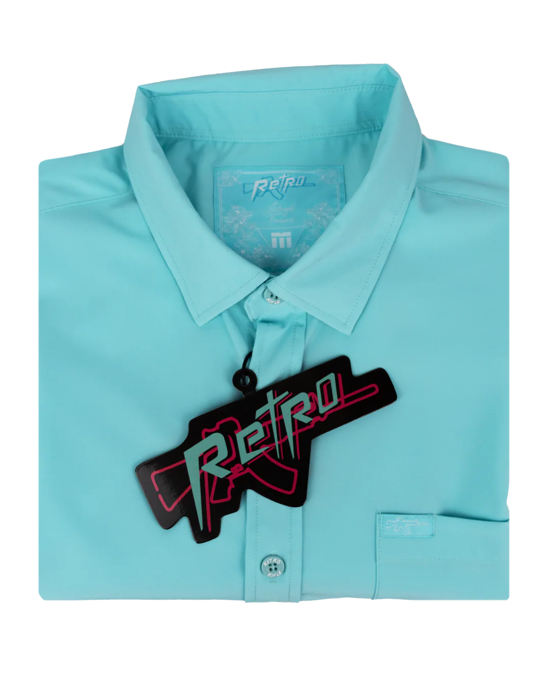 Solid Button Down (Cyan) - Image 6