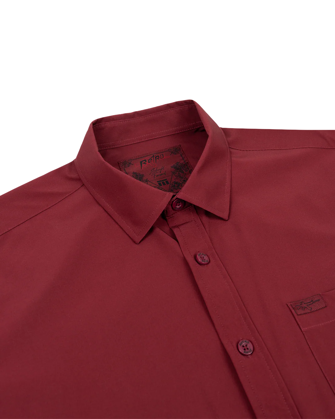 Solid Button Down (Maroon) - Image 2