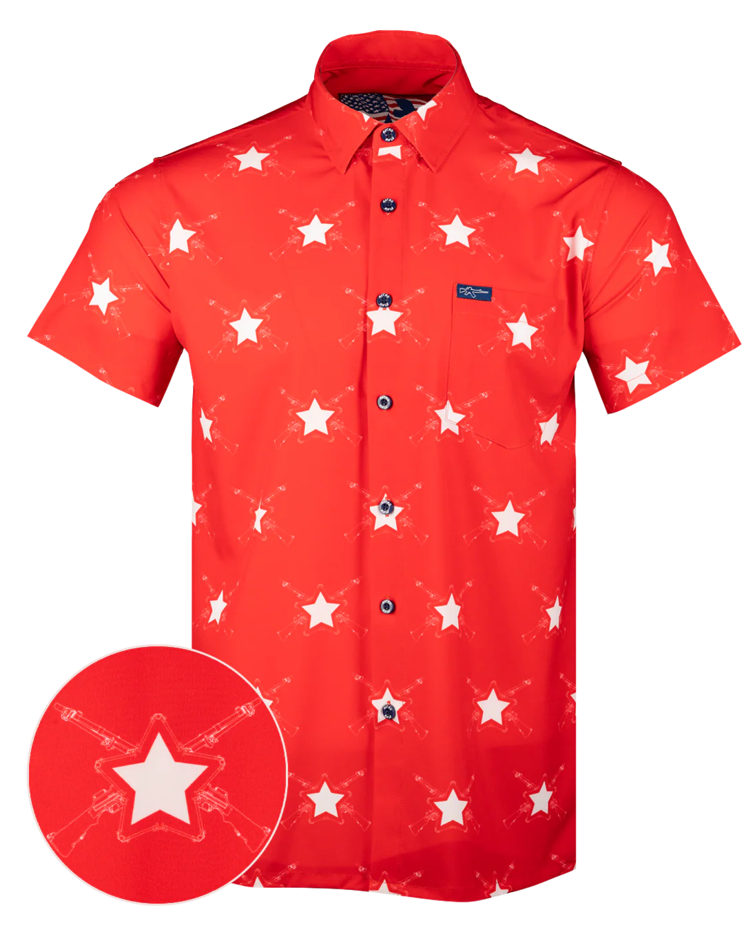Stars & BARS (Red) Button Down