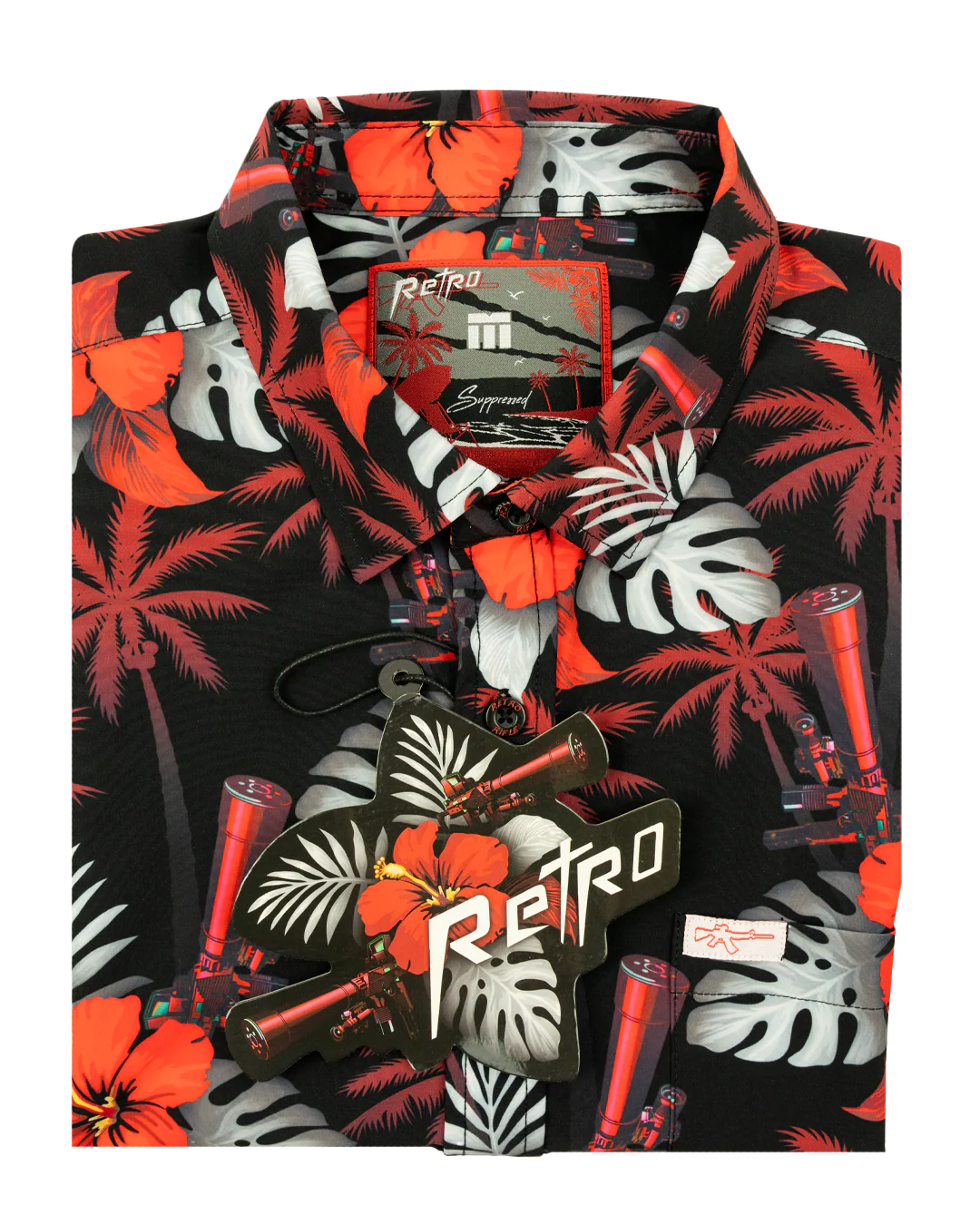 Suppressed (Black/Red) Button Down - Image 5