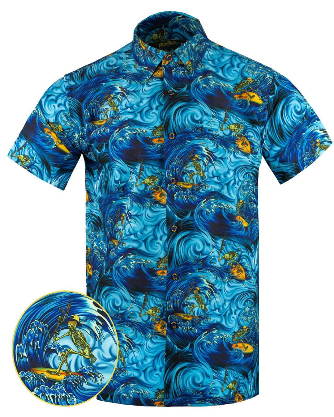 Surfs Up (Blue) Button Down