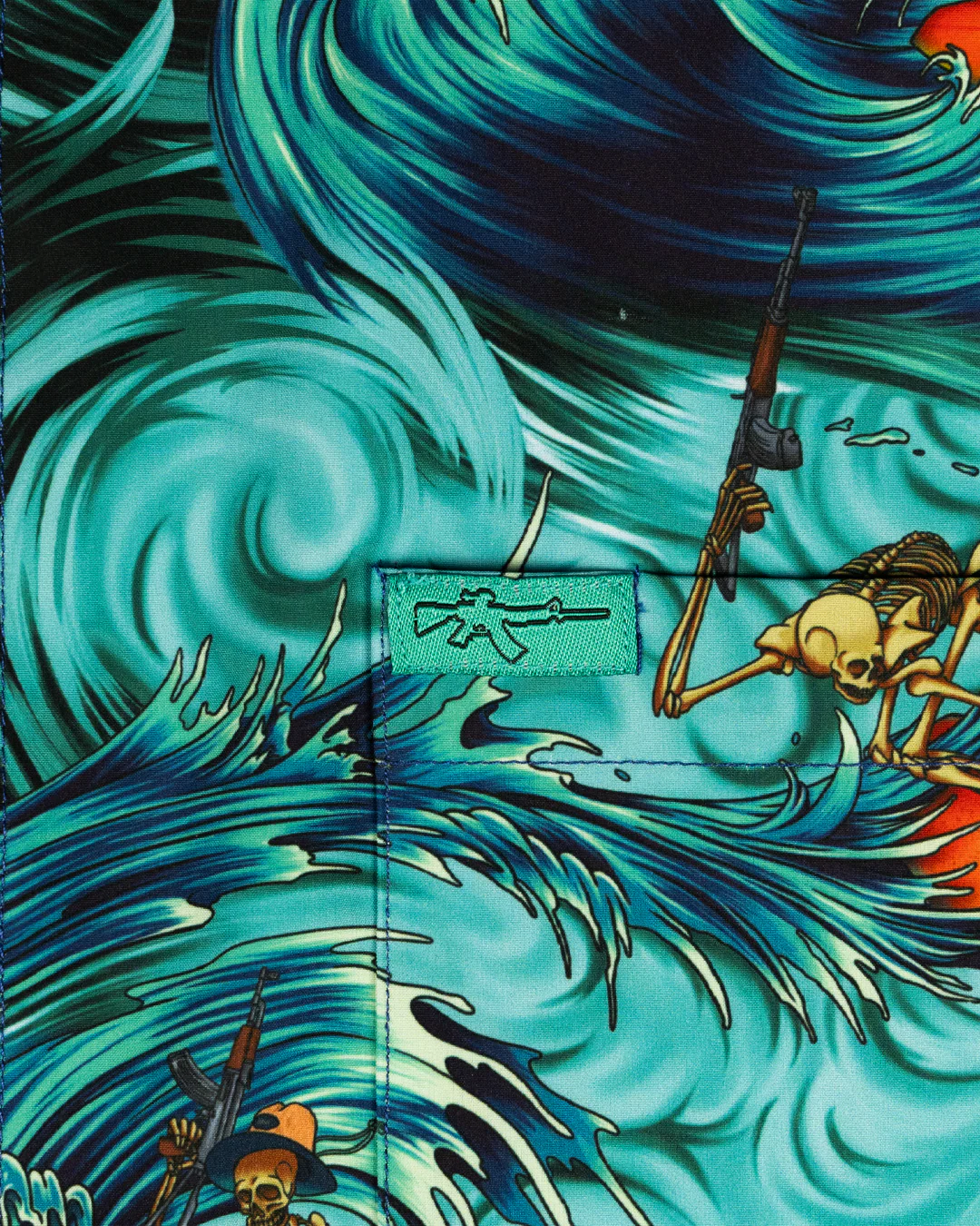 Surfs Up (Teal) Button Down - Image 3