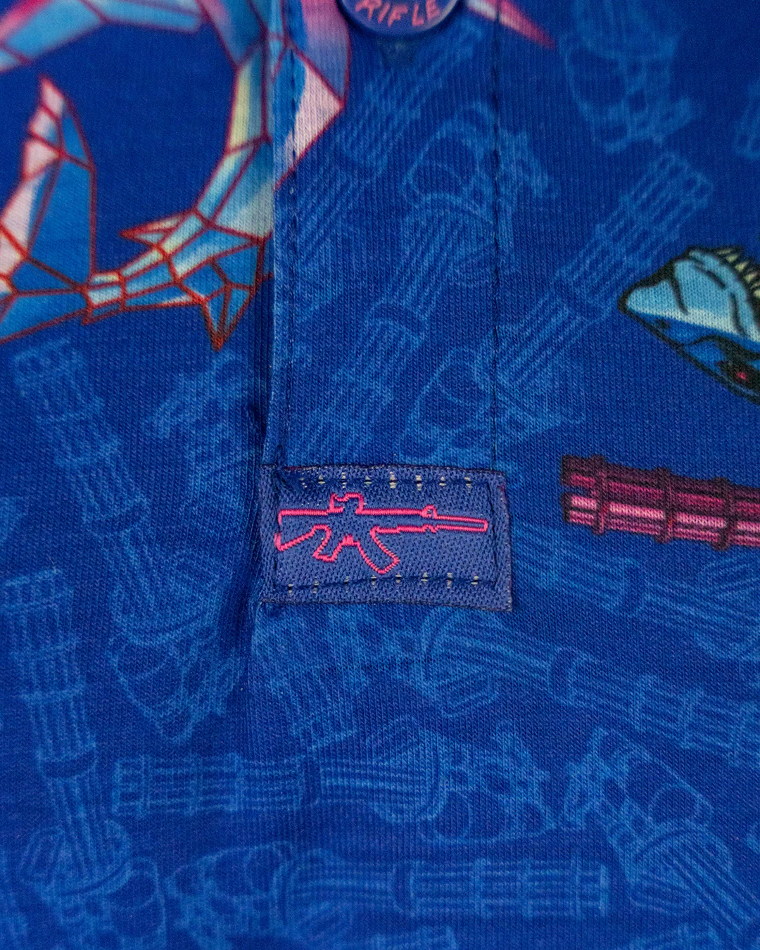 Synth Shark (Blue) Polo - Image 3