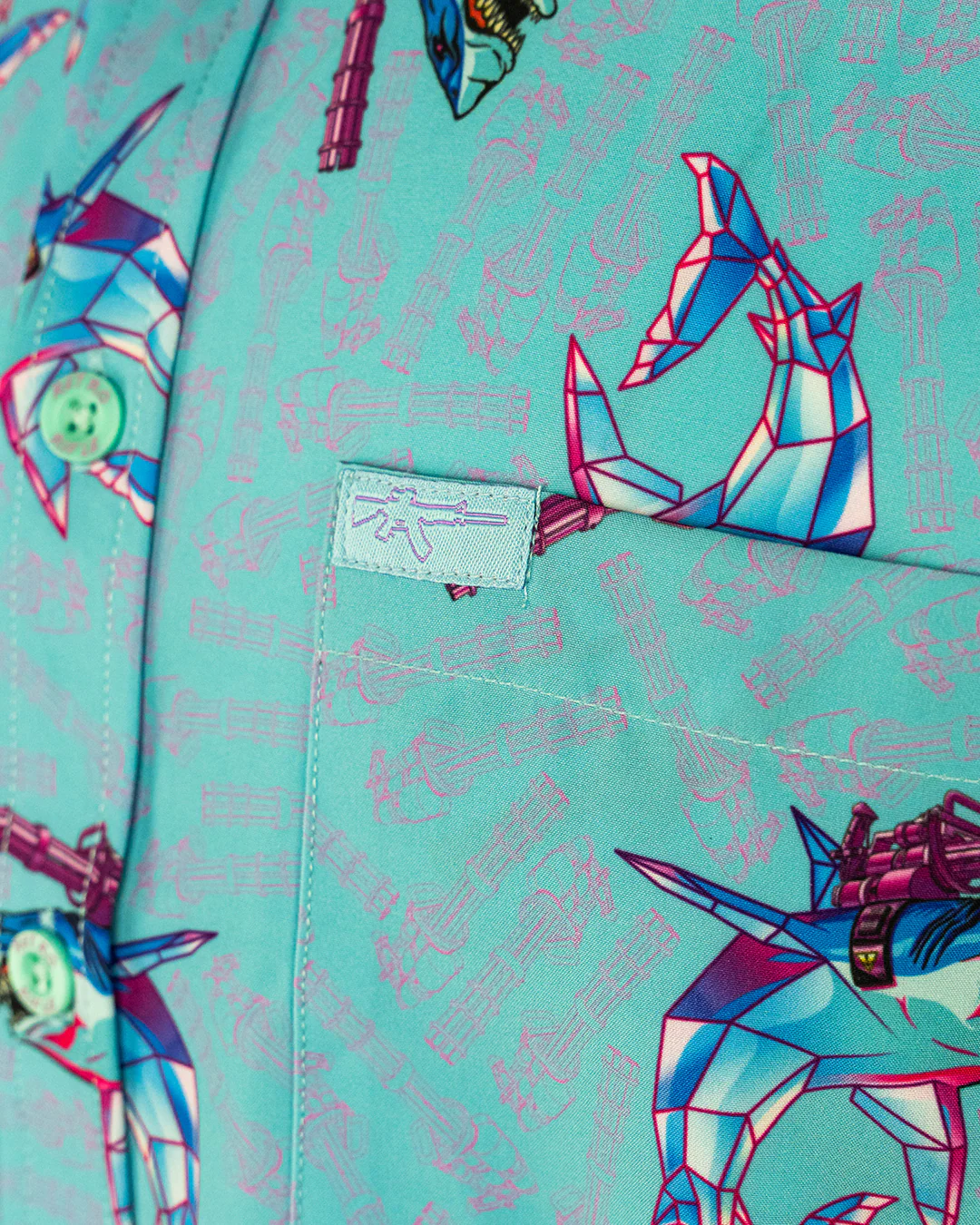 Synth Shark Button Down (Youth) - Image 3