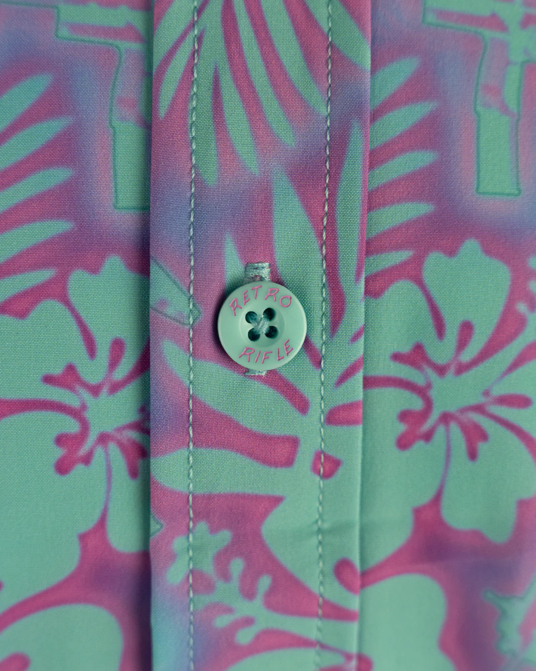 Tropic Aloha (Mint/Pink) Button Down - Image 4