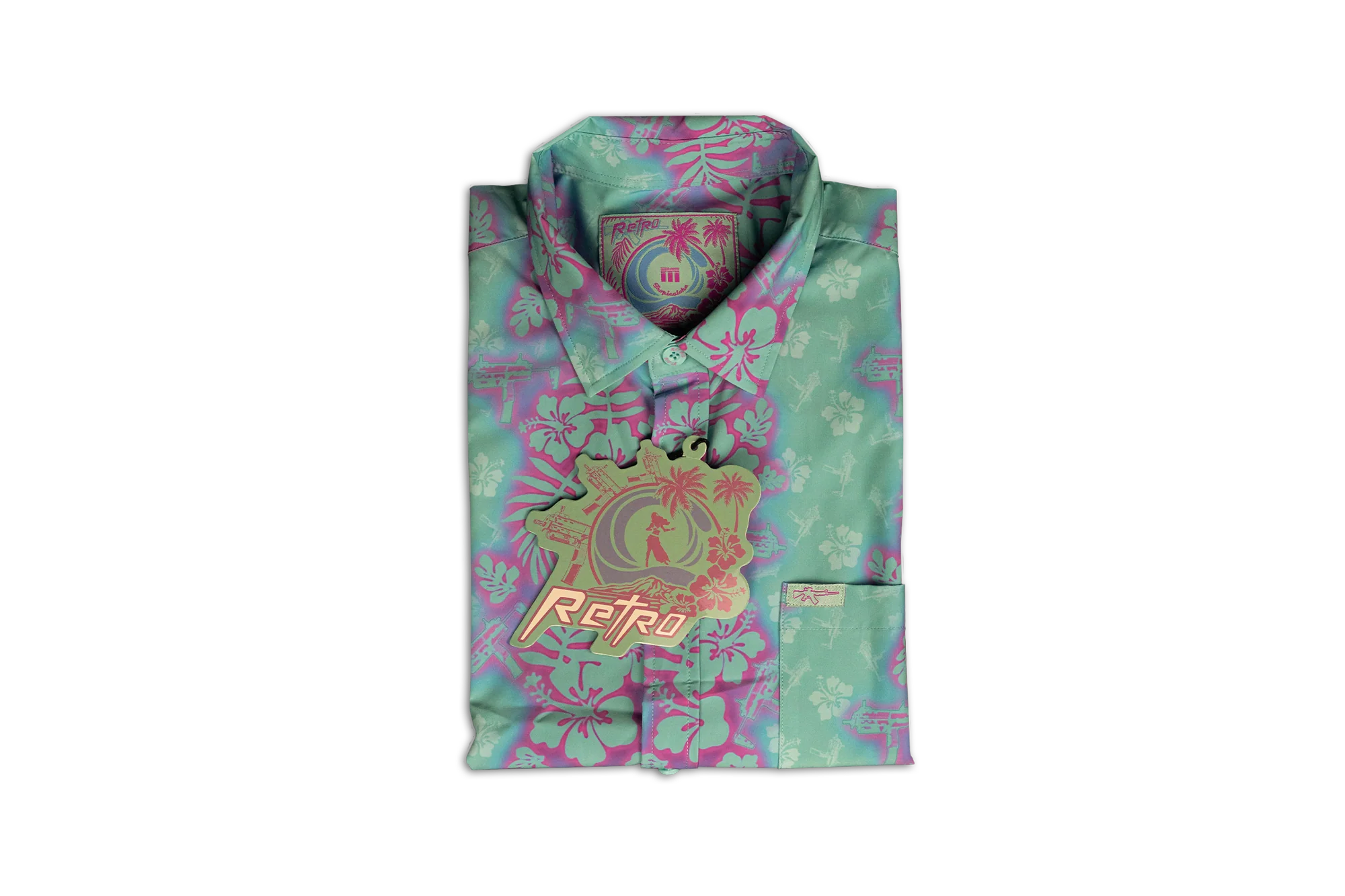 Tropic Aloha (Mint/Pink) Button Down - Image 5