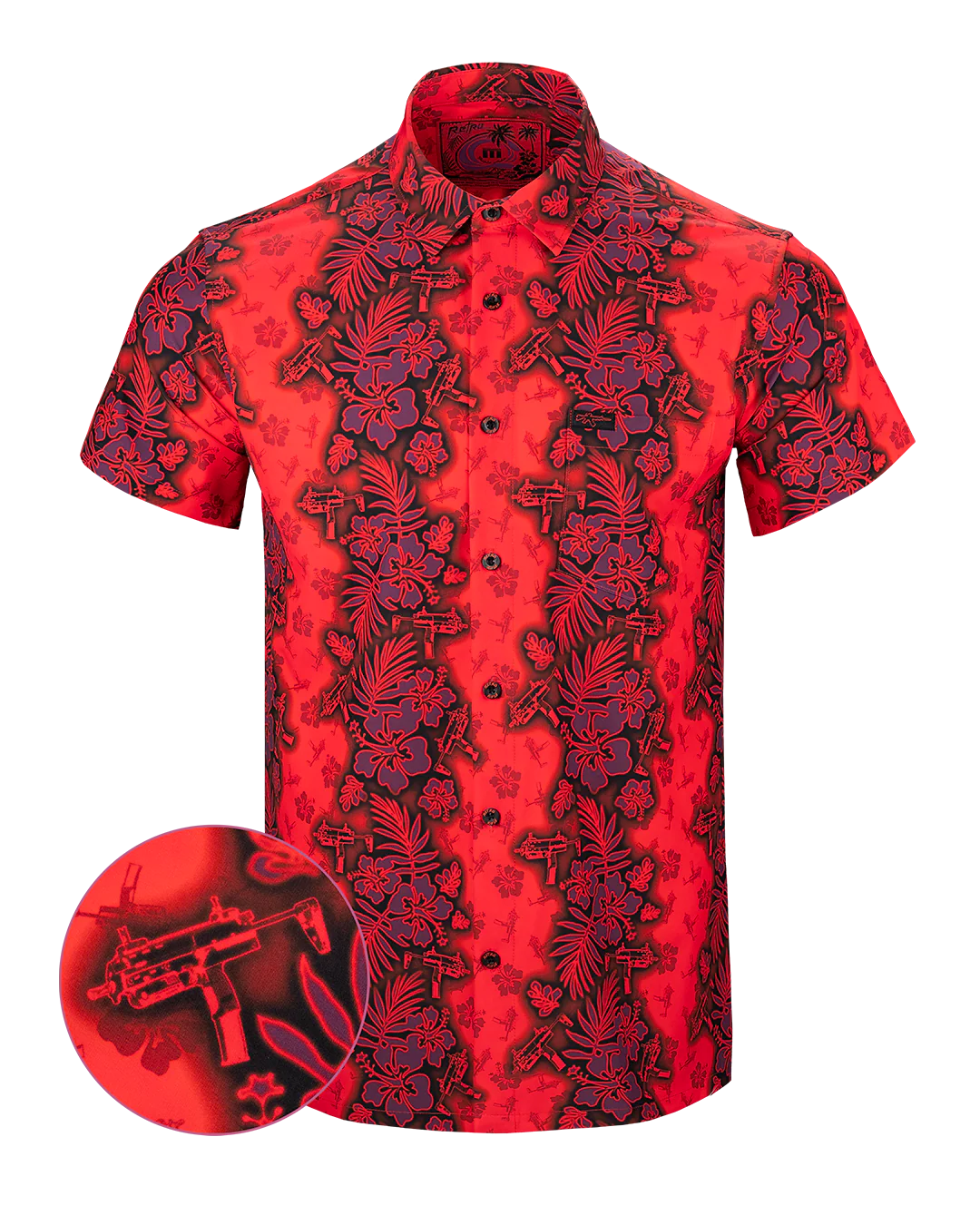 Tropic Aloha (Red) Button Down