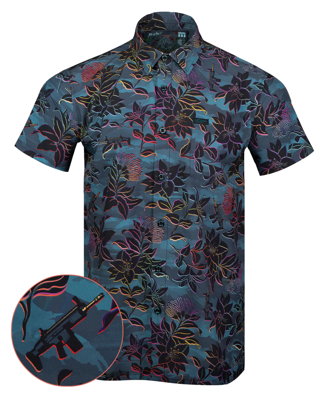 Tropical Tiger (Neon) Button Down