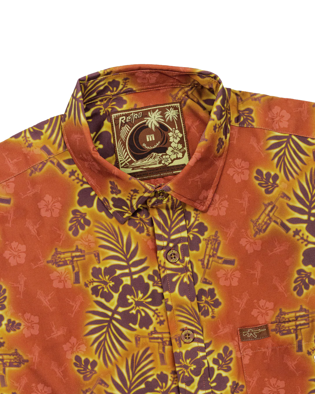 Tropic Aloha (Burnt Orange) Button Down - Image 2
