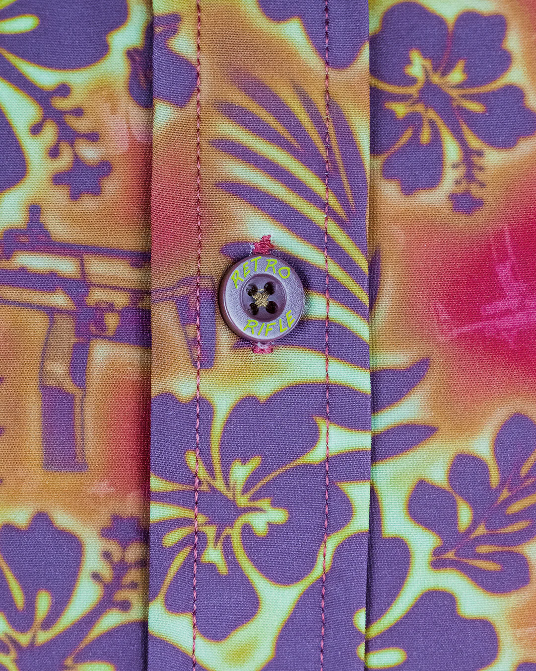 Tropic Aloha (Burnt Orange) Button Down - Image 4