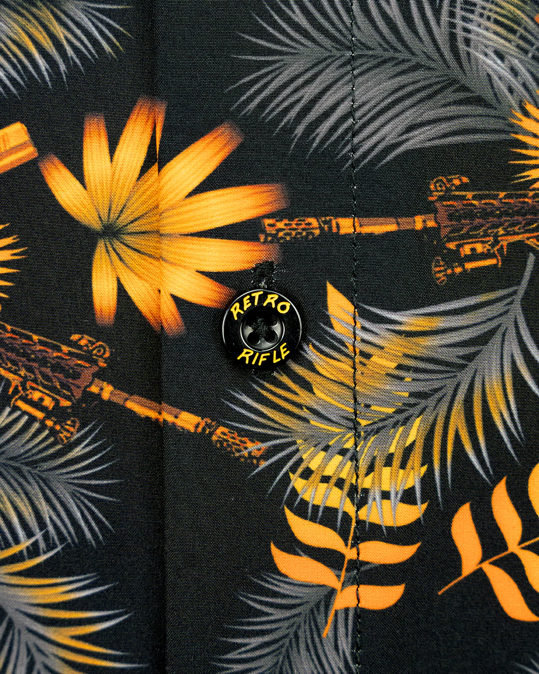 Tropics Black/Gold Button Down (Youth) - Image 4