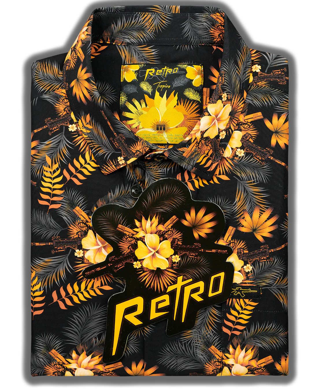 Tropics Black/Gold Button Down (Youth) - Image 5