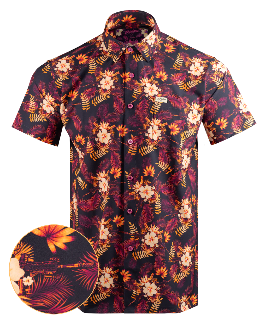 Tropics (Maroon) Button Down