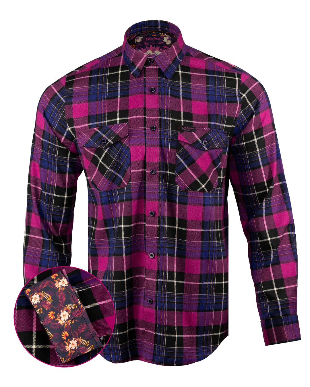 Tropics (Maroon) Flannel
