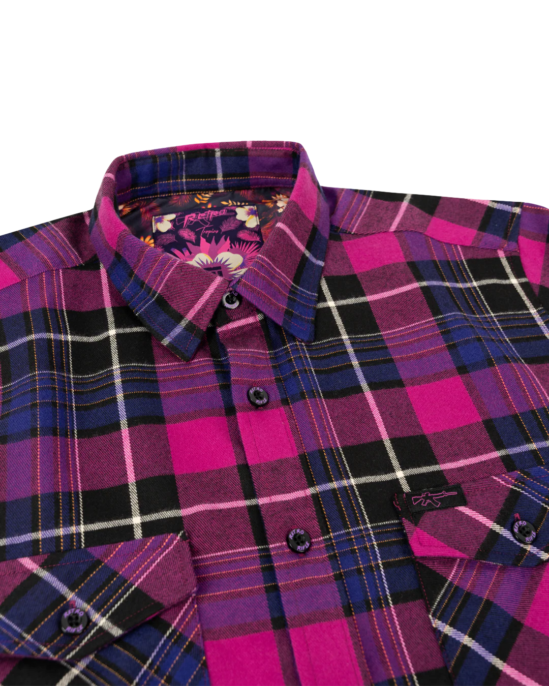 Tropics (Maroon) Flannel - Image 2