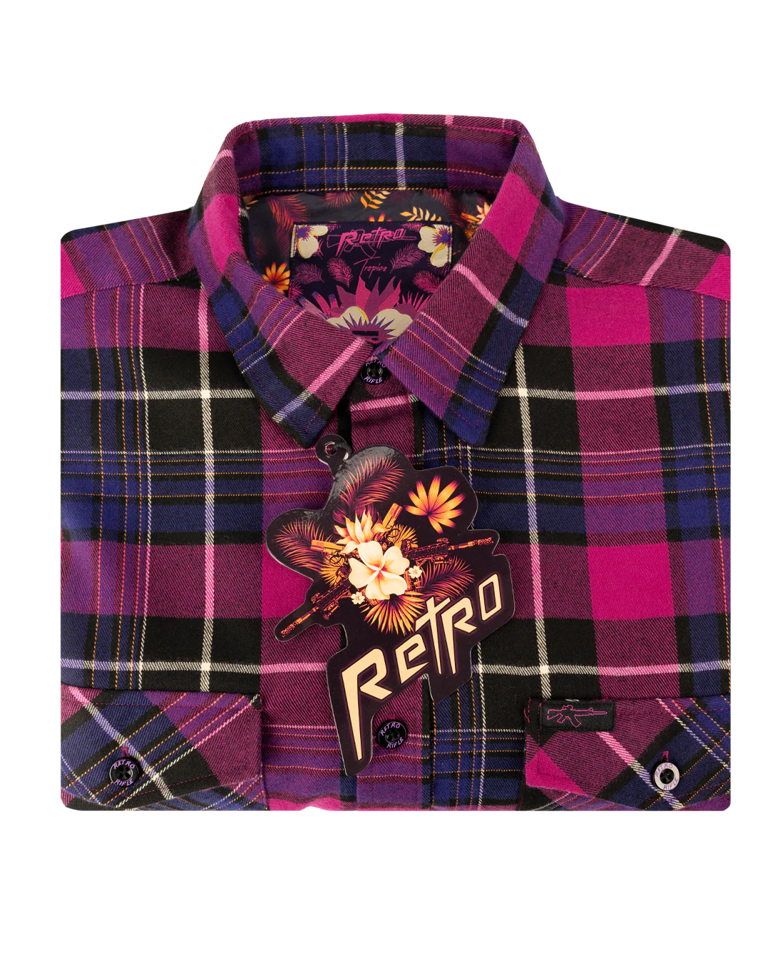 Tropics (Maroon) Flannel - Image 7